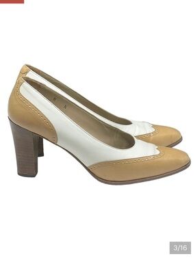 Vintage 80’s: Andrew Geller ❀ Oxford Wingtip Heeled Pumps ❀ Goldenrod ❀